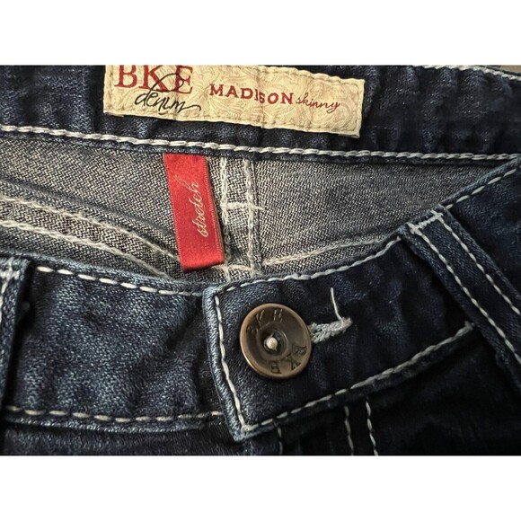 BKE Madison Skinny Jeans  Women's Size 27  Lowrise Dark Wash Stretch Denim - Picture 8 of 10